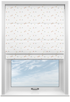 Faceted, Peachy - Roman Blind